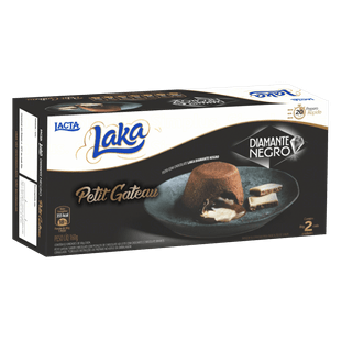 Petit Gateau Congelado Chocolate Recheio Diamante Negro E Laka Lacta Caixa 160g 2 Unidades Trimais