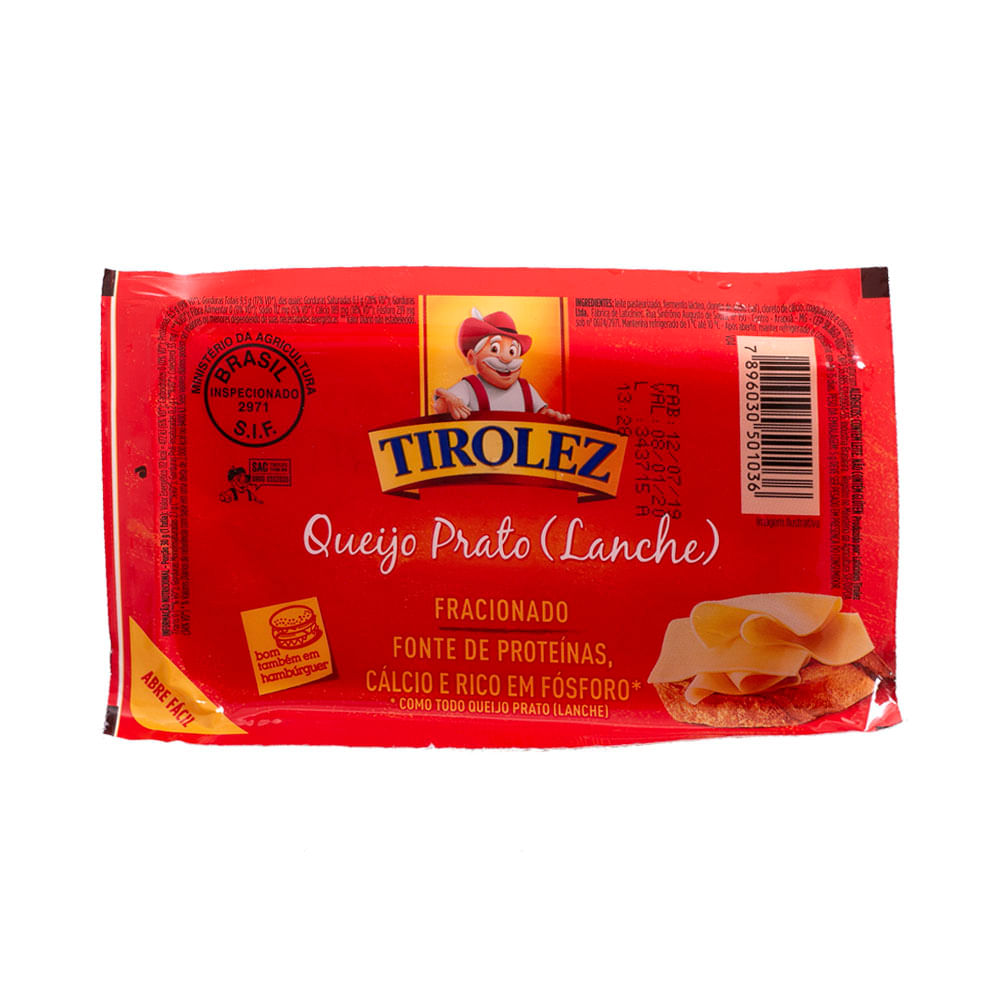 Queijo Prato Tirolez Lanche 370g Trimais